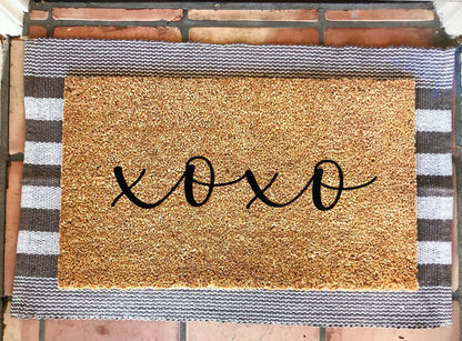 xoxo doormat with/without hearts, valentines day, cute doormat, valentines day mat, valentine, heart doormat, love doormat