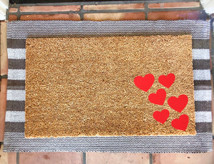 Red Heart Doormat, valentines day, cute doormat, valentines day mat, valentine, heart doormat, love doormat