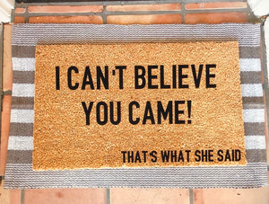 THE ORIGINAL Thats what she said - the office - finale quote, funny doormat, office doormat