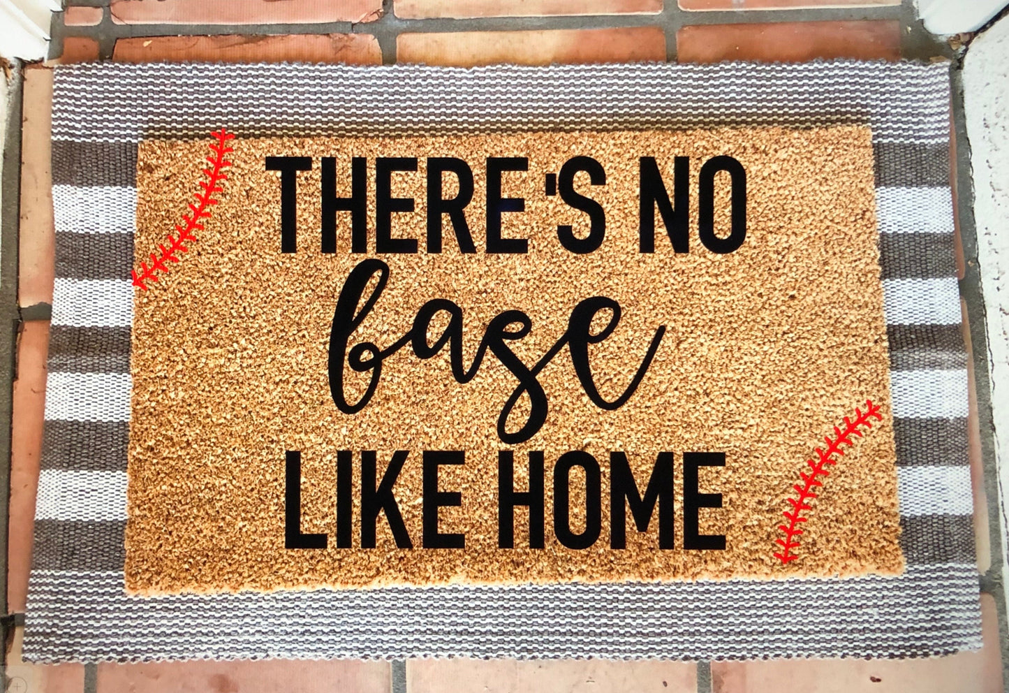 No base like home - baseball doormat