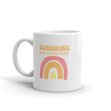 Load image into Gallery viewer, Sunshine and good times coffee mug, positive mug, gift for her, gift for friend, motivational mug, positivity mug
