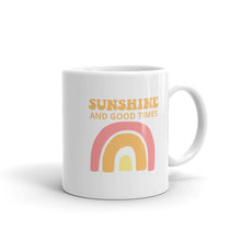 Load image into Gallery viewer, Sunshine and good times coffee mug, positive mug, gift for her, gift for friend, motivational mug, positivity mug
