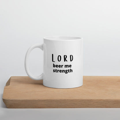 Lord beer me strength mug - office quote, funny mug, the office mug, Jim halpert, office quote mug,