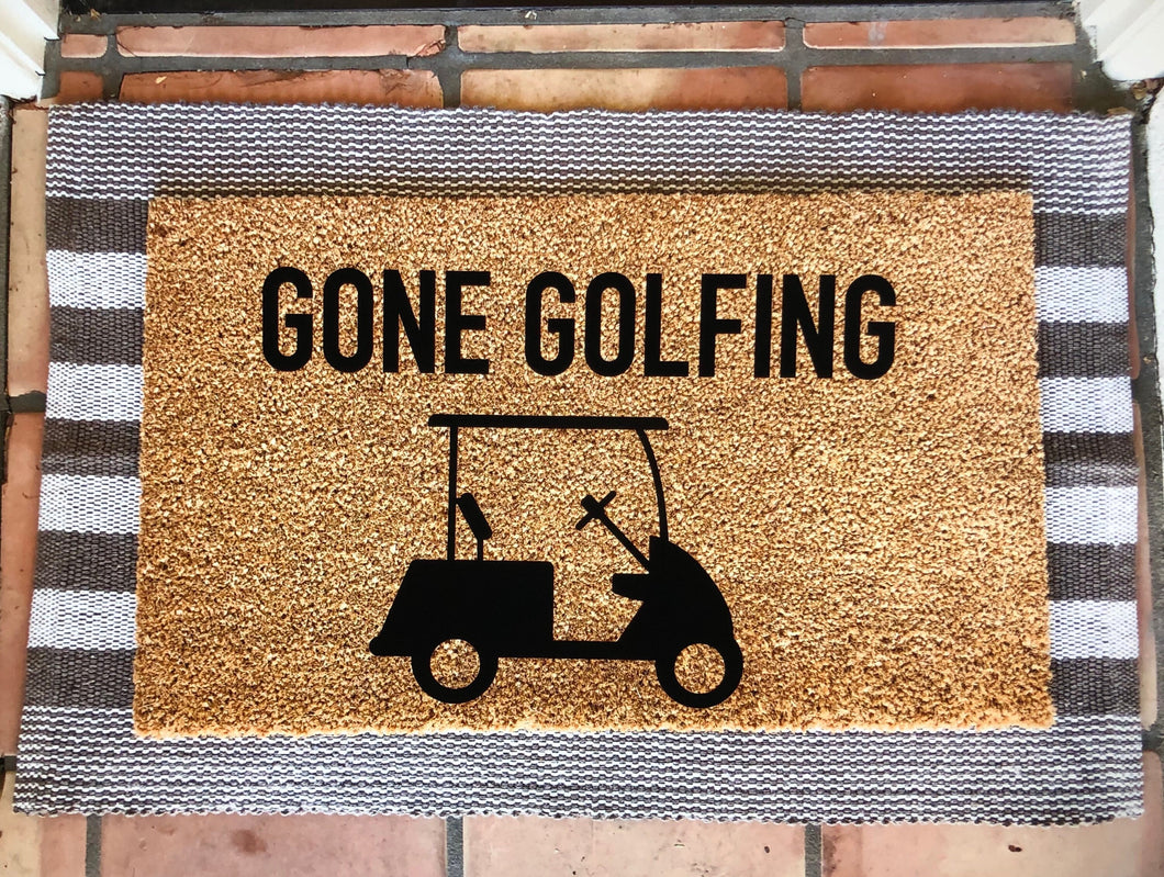 Gone golfing doormat, funny doormat, golf doormat, Father’s Day gift, gift for him