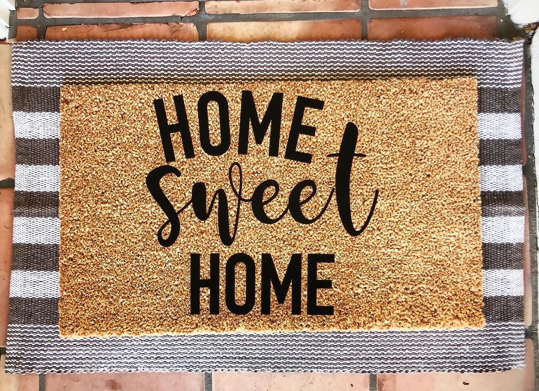 Home sweet home doormat, cute doormat, new home doormat, realtor gift, closing gift