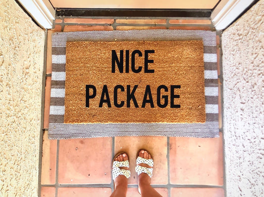 Nice package doormat,funny doormat