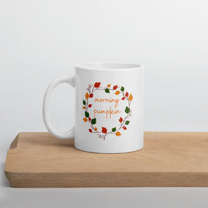 morning pumpkin mug, fall coffee mug, pumpkin mug, psl, autumn mug, cute mug, funny mug, punny mug, fall decor, pumpkin decor