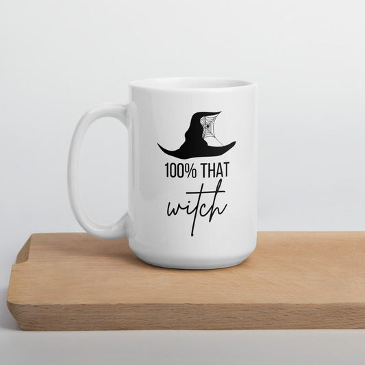 100% that witch mug, fall coffee mug, pumpkin mug, halloween mug, autumn mug, cute mug, funny mug, witch mug, fall decor, pumpkin decor