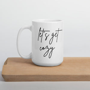 Lets get cozy mug, fall coffee mug, pumpkin mug, psl, autumn mug, cute mug, funny mug, cozy mug, fall decor, pumpkin decor