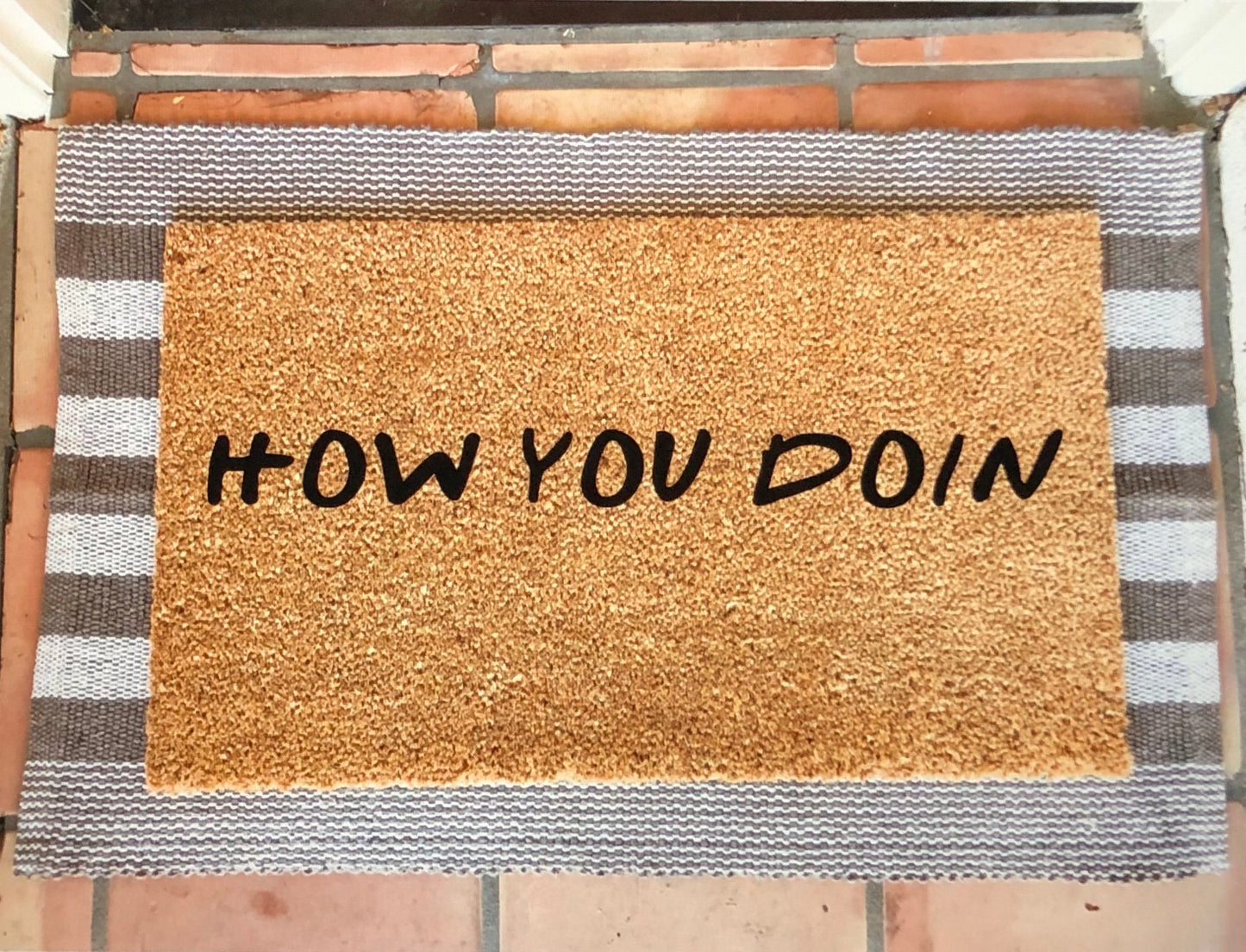 How you doin doormat, joey doormat, friends theme doormat, funny doormat