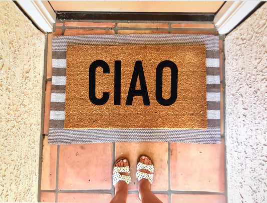 Ciao doormat, greeting, cute doormat