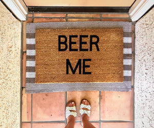 Beer me doormat, funny doormat, the office doormat