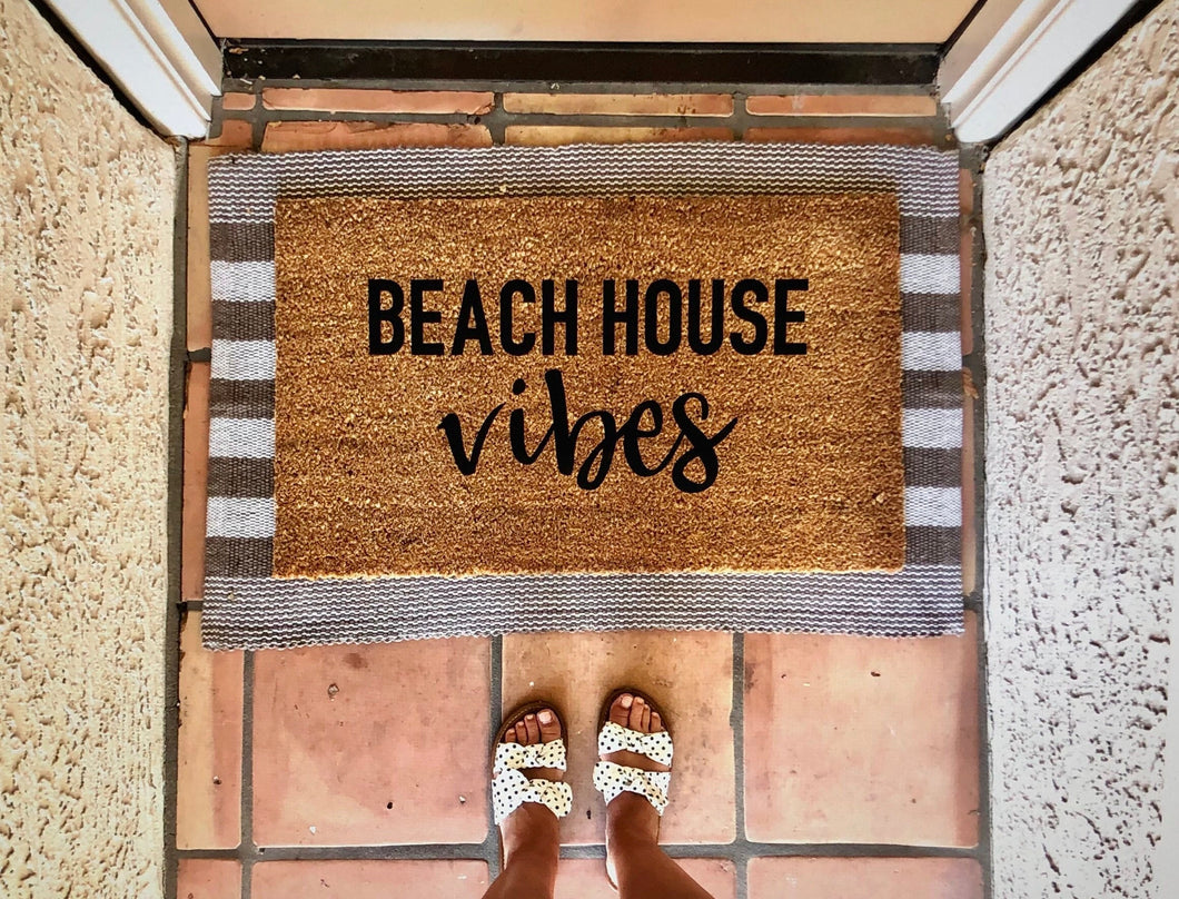 Beach house vibes, beach doormat, cute doormat