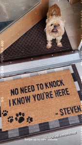 No need to knock - the dogs doormat