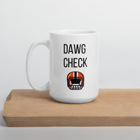 Dawg check mug, Cleveland browns mug, dawg pound, football mug, Cleveland mug