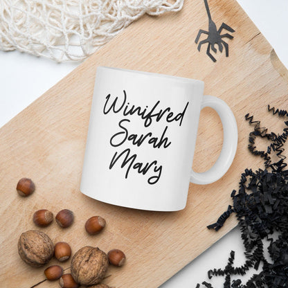 Sanderson sisters mug, halloween mug, fall mug, witch mug, funny mug