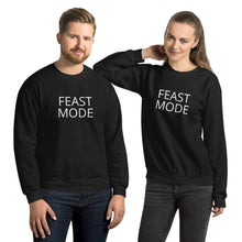 Load image into Gallery viewer, Feast mode Unisex Sweatshirt Friendsgiving shirt, thanksgiving shirt, punny shirt
