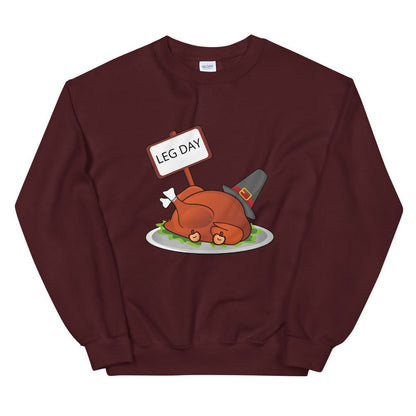 Leg day Unisex Sweatshirt, Friendsgiving shirt, thanksgiving shirt, punny shirt