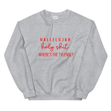 Load image into Gallery viewer, Holy shit where&#39;s the Tylenol Unisex Sweatshirt christmas shirt, home alone shirt, punny shirt, holiday shirt
