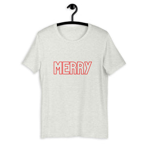 Merry Short-Sleeve Unisex T-Shirt, christmas shirt, home alone shirt, punny shirt, holiday shirt