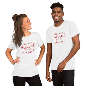 Jingle bells wine shirt Short-Sleeve Unisex T-Shirt, christmas shirt, punny shirt, holiday shirt