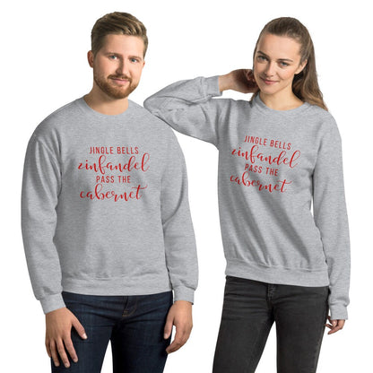 Jingle bells wine Unisex Sweatshirt, christmas shirt, punny shirt, holiday shirt