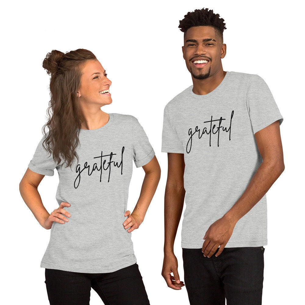 Grateful Short-Sleeve Unisex T-Shirt, Friendsgiving shirt, thanksgiving shirt, cute shirt