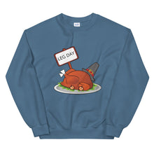 Load image into Gallery viewer, Leg day Unisex Sweatshirt, Friendsgiving shirt, thanksgiving shirt, punny shirt
