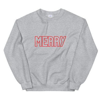Merry Unisex Sweatshirt, christmas shirt, home alone shirt, punny shirt, holiday shirt
