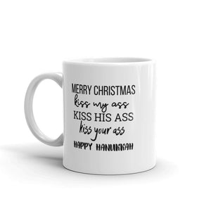 Merry christmas happy Hanukkah mug, funny mug, christmas mug, holiday mug, winter mug, christmas vacation