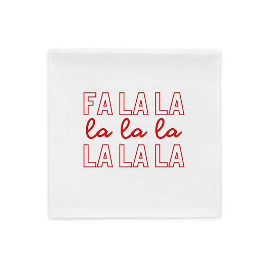 Fa la la Pillow Case, christmas pillow, festive pillow, cute pillow, holiday pillow