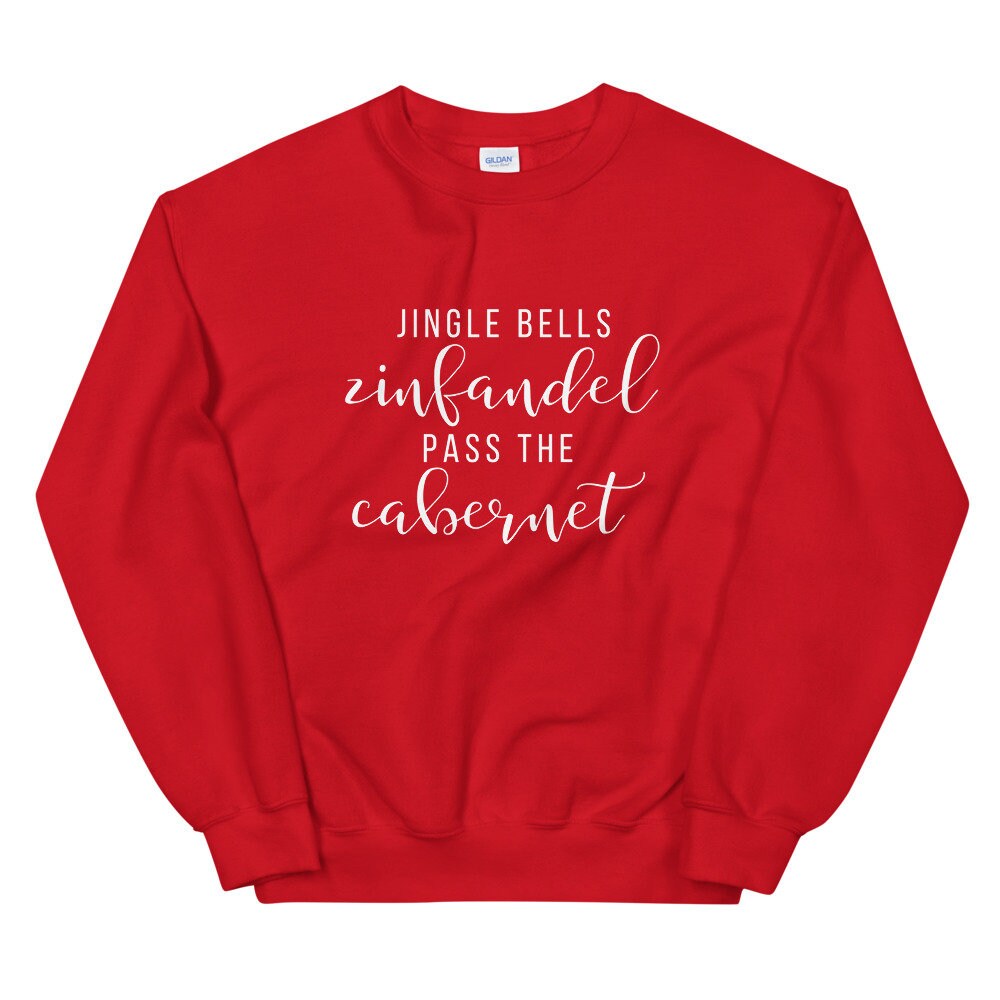 Jingle bells wine Unisex Sweatshirt, christmas shirt, punny shirt, holiday shirt