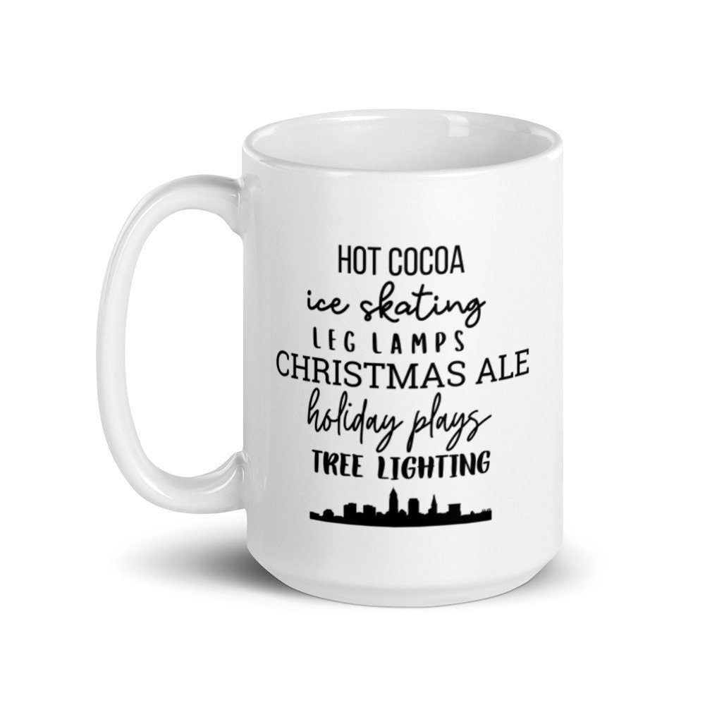 Cleveland Christmas Favorites Mug, cute mug, festive mug, christmas mug, punny mug, holiday mug, Cleveland mug