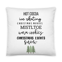 Load image into Gallery viewer, Winter favorites Basic Pillow, christmas pillow, festive pillow, cute pillow, holiday pillow
