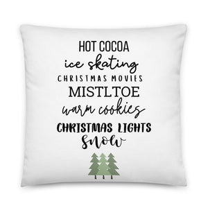 Winter favorites Basic Pillow, christmas pillow, festive pillow, cute pillow, holiday pillow