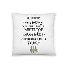 Load image into Gallery viewer, Winter favorites Basic Pillow, christmas pillow, festive pillow, cute pillow, holiday pillow
