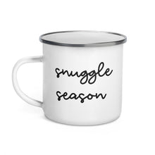 Load image into Gallery viewer, Snuggle season campfire mug, cute mug, festive mug, christmas mug, punny mug, holiday mug
