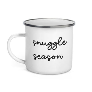 Snuggle season campfire mug, cute mug, festive mug, christmas mug, punny mug, holiday mug