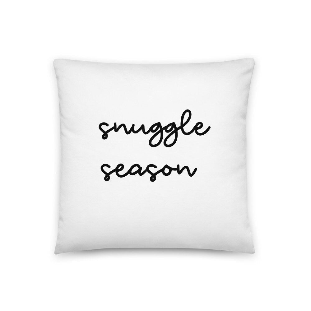 Snuggle season pillow, christmas pillow, festive pillow, cute pillow, holiday pillow