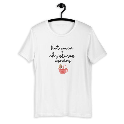 Hot cocoa and christmas movies Short-Sleeve Unisex T-Shirt, christmas shirt, punny shirt, holiday shirt