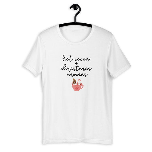 Hot cocoa and christmas movies Short-Sleeve Unisex T-Shirt, christmas shirt, punny shirt, holiday shirt