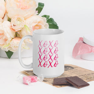 XOXO pink Mug, valentines day mug, valentine mug,