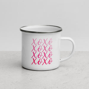 XOXO pink campfire Mug, valentines day mug, valentine mug