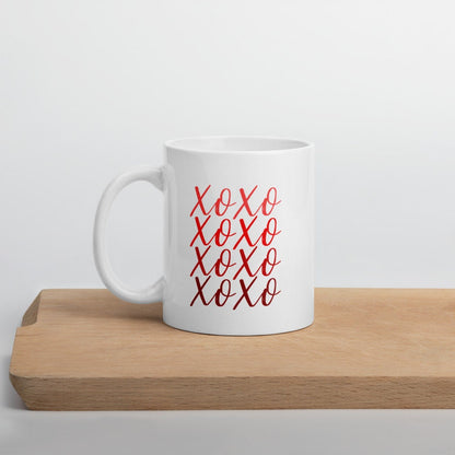 XOXO red Mug, valentines day mug, valentine mug, cute mug