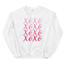 Load image into Gallery viewer, XOXO Unisex Sweatshirt, valentines sweatshirt, valentine shirt, cute shirt
