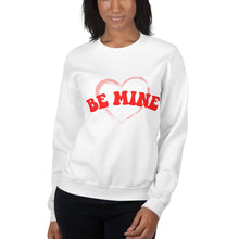 Load image into Gallery viewer, Be Mine Heart Unisex Sweatshirt, Valentines day, Valentine sweatshirt
