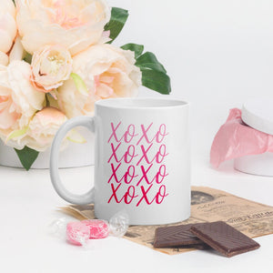 XOXO pink Mug, valentines day mug, valentine mug,