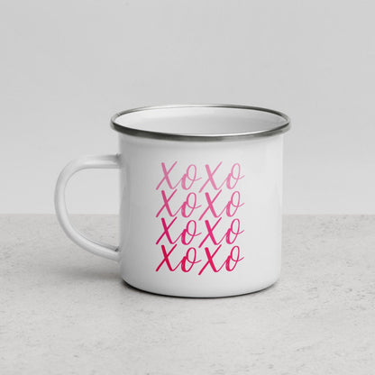 XOXO pink campfire Mug, valentines day mug, valentine mug