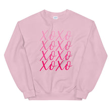 Load image into Gallery viewer, XOXO Unisex Sweatshirt, valentines sweatshirt, valentine shirt, cute shirt
