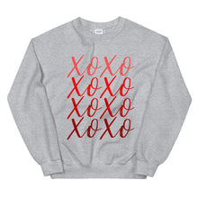 Load image into Gallery viewer, XOXO Unisex Sweatshirt, Valentines shirt, valentine, cute shirt
